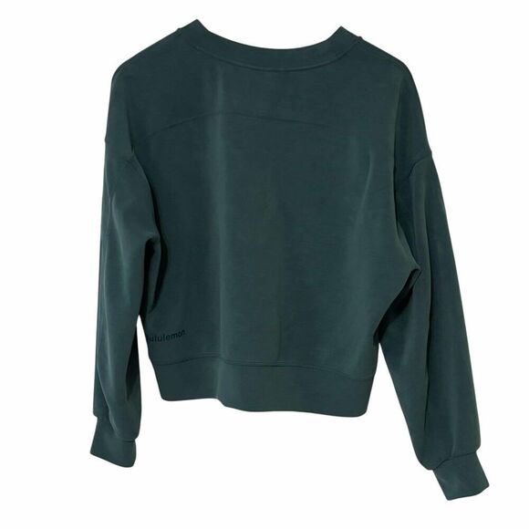 Lululemon Softstreme Perfectly Oversized Cropped Crew Storm Teal - Picture 4 of 9